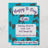 Invitation Gorillas Happy Birthday (Devant / Derrière)