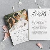 Invitation Gossamer Overlay Photo informelle 2 en 1 Mariage