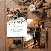 Invitation Gossamer Overlay Photo Mariage informel