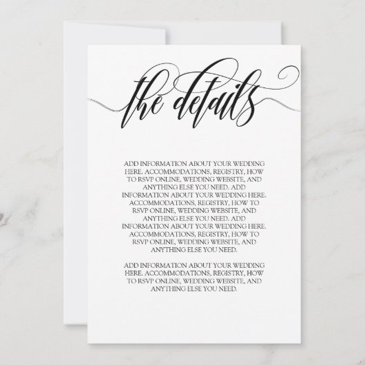 Invitation Gossamer superposer les polices noires Photo 2 en  (Dos)