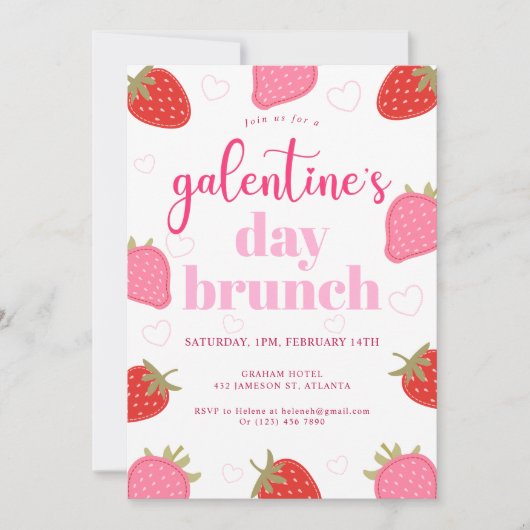 Invitation Gosse de Saint Valentin de Saint Valentin Brunch (Devant)