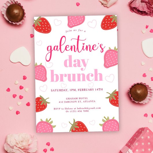 Invitation Gosse de Saint Valentin de Saint Valentin Brunch