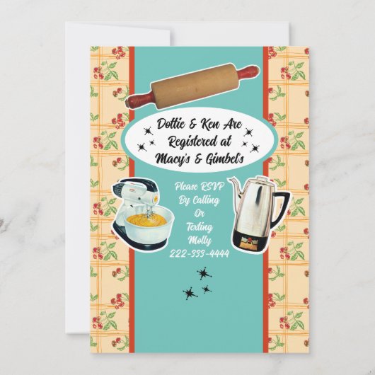 Invitation Gossiping Femme de ménage Couples Douche 2 (Dos)