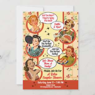 Invitation Gossiping Femme de ménage Couples Douche 2