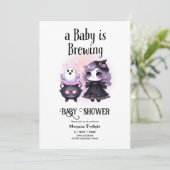 Invitation Goth Baby Girl est en train de brasser sorcière fa (Debout devant)