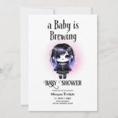 Invitation Goth Baby Girl est en train de brasser Vampire Bat (Devant)