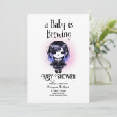 Invitation Goth Baby Girl est en train de brasser Vampire Bat (Debout devant)