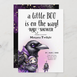 Invitation Goth Baby Girl Livrée par Crow Boo sur le chemin