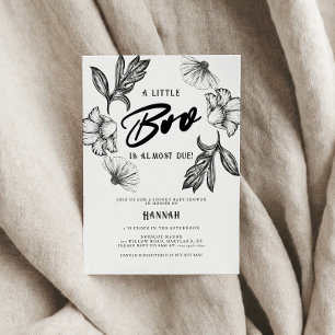 Invitation Goth Baby shower Fleurs de tatouage