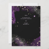 Invitation Goth Baby shower Skeleton Crow Lune (Dos)