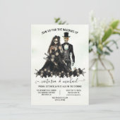 Invitation Goth Corpse Mariée et Mariage de chambre (Debout devant)