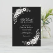 Invitation Goth Jusqu'à la mort Fêtons-nous Fête des mariées (Debout devant)