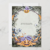 Invitation Goth Purple Skulls Halloween / Muertos Graduation (Dos)