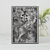 Invitation Goth Til Death Do Us Party Skeleton Couples Douche (Debout devant)