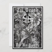 Invitation Goth Til Death Fête Squelette Fête des mariées (Devant)