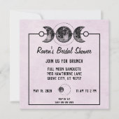 Invitation Goth Wicca, Rose de crânes de Fête de l'mariée vio (Devant)