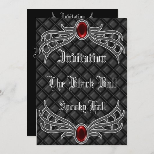 invitation gothic3. (Devant / Derrière)