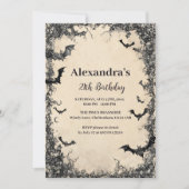 Invitation Gothic Arch Midnight Birthday (Devant)