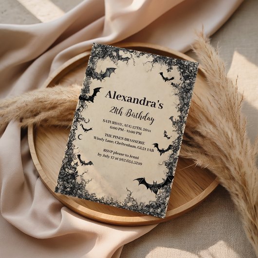 Invitation Gothic Arch Midnight Birthday