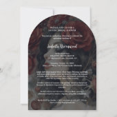 Invitation Gothic Attractive Girl Romantic Red Roses Bridal (Dos)