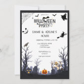 Invitation Gothic Black Crow Halloween Party  (Devant)