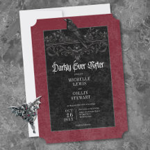 Gothic Black Raven Wine Darkly Ever After Wedding