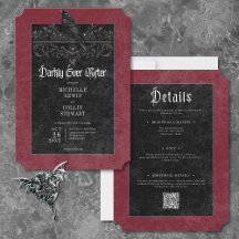 Gothic Black Raven Wine Darkly Ever After Wedding