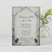 Invitation Gothic Black Rose Trellis Mariage Anniversaire (Debout devant)