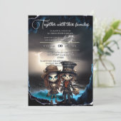 Invitation Gothic bride groom beach theme day dead (Debout devant)