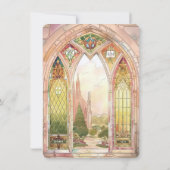 Invitation Gothic Cathedral Stained Glass Info Card (Dos)