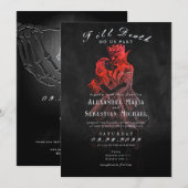 Invitation Gothic Dark Till Death Emo Whimsygoth Wedding (Devant / Derrière)