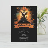 Invitation Gothic Eerie Faerie | Feuilles Soirée Halloween  (Debout devant)