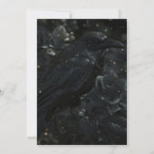 Invitation Gothic Elegant Raven & Rose Black Wedding (Dos)