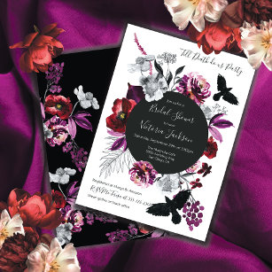 Invitation Gothic Floral Dark & Moody Bridal Shower