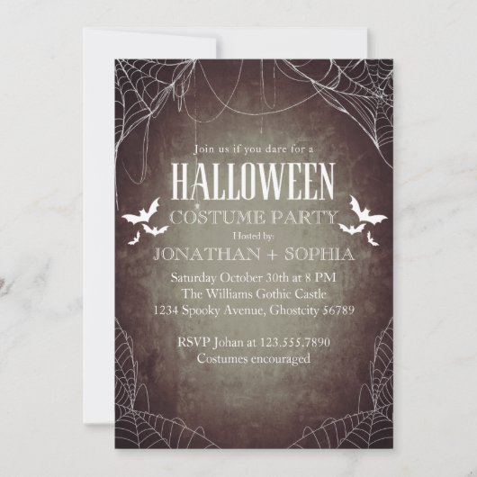 Invitation Gothic Halloween Party for Adults (Devant)