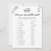 Invitation GOTHIC I Love You Around World Bridal Game (Devant)