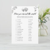 Invitation GOTHIC I Love You Around World Bridal Game (Debout devant)