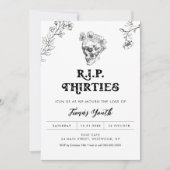 Invitation Gothic Love 40th Birthday Invitation, RIP 30 (Devant)