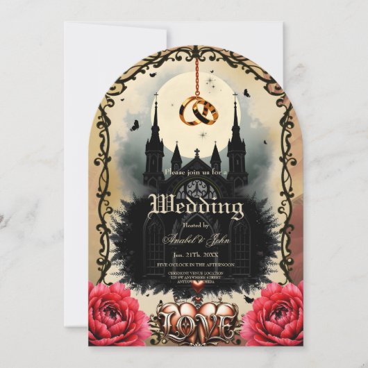 Invitation Gothic Moon –Eternal Love Beneath the Midnight Sky (Devant)