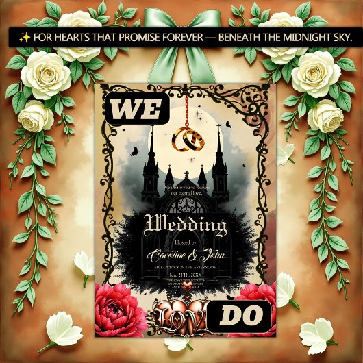 Invitation Gothic Moon –Eternal Love Beneath the Midnight Sky