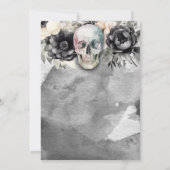Invitation Gothic Peony & Skull Black Floral Wedding (Dos)