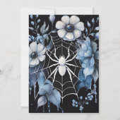 Invitation Gothic Powder Blue Floral Spider Web Bridal Shower (Dos)