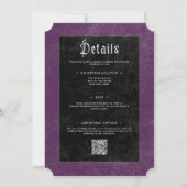 Invitation Gothic Raven Purple Darkly Ever After Wedding (Dos)