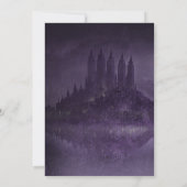 Invitation Gothic Romance Wedding Purple Silver Velvet  (Dos)