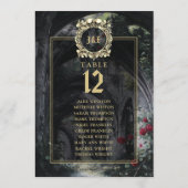 Invitation Gothic Ruins Floral Table Number Seating Chart (Dos)