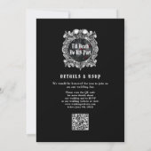Invitation Gothic Ruins Monogram All In One QR Code Wedding (Dos)