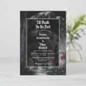 Invitation Gothic Ruins Roses Floral All In One Wedding (Debout devant)