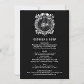 Invitation Gothic Ruins Roses Floral All In One Wedding (Dos)