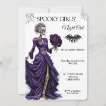 Gothic Skeleton Halloween Girls Night Out Violet R