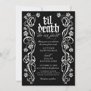Invitation Gothic Til Mariage de la mort